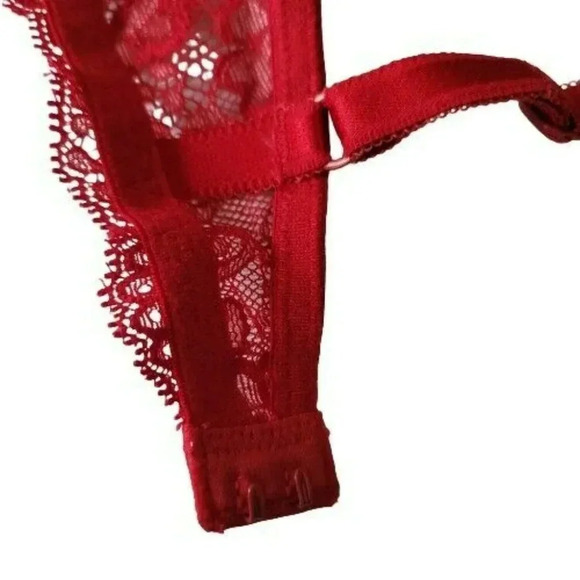 Victoria's Secret Dream Angels Lined Demi Bra red Lace Underwire 36D VGUC - Picture 4 of 5